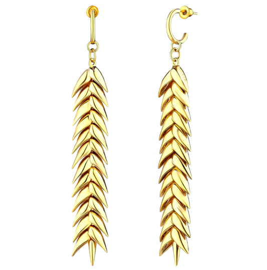 SPIKELET LONG EARRINGS